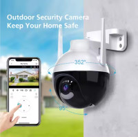 Cámara Icsee-Robot inalámbrico de visión nocturna para exteriores, cámara de seguridad Cctv PTZ, HD, 5MP, a todo Color, Ip, Wifi